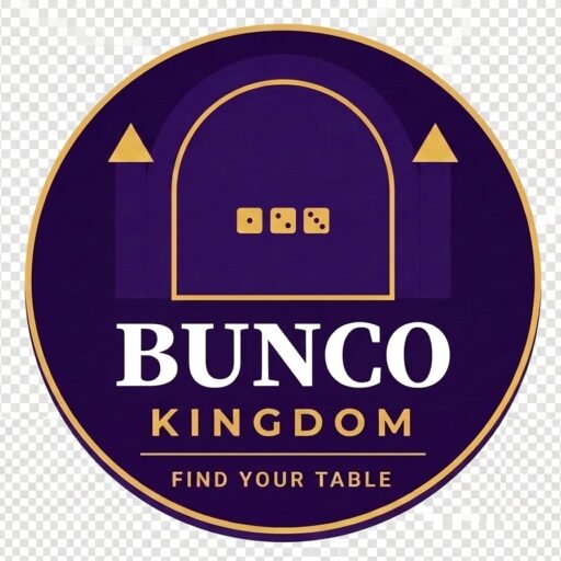 Bunco Kingdom Logo with purple and gold colors